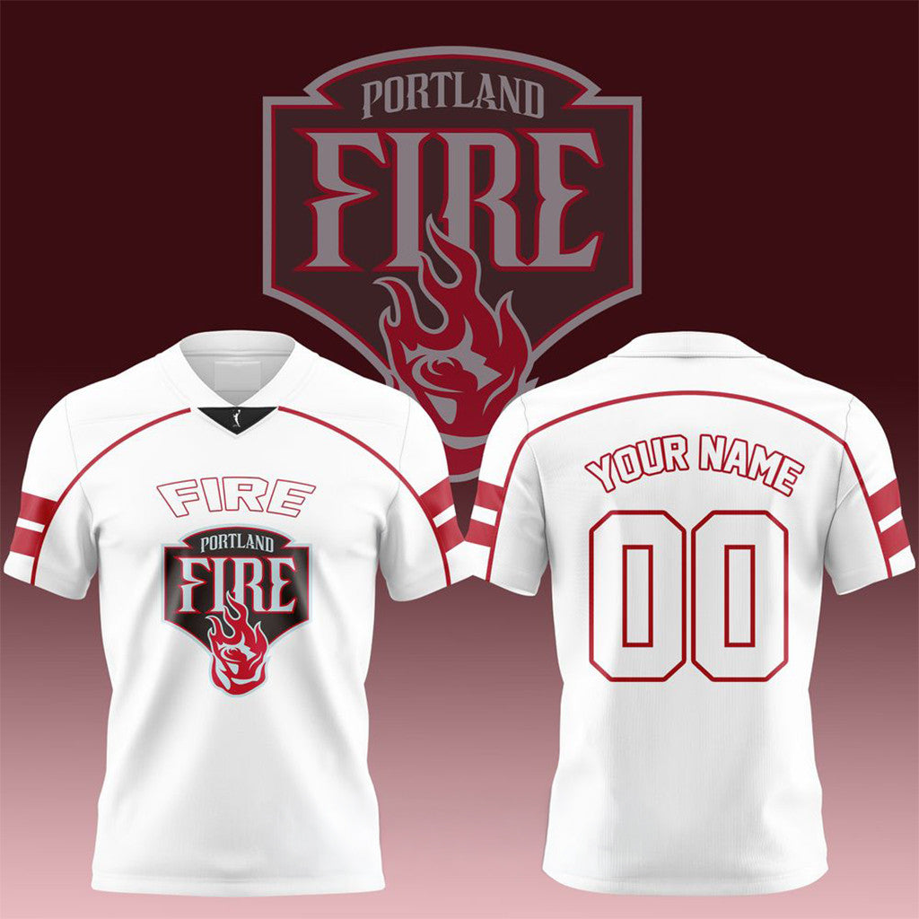 Personalized Portland Fire WNBA 2026 White Football Jersey Portland Fire Merch Gift For Fans - Merchluma