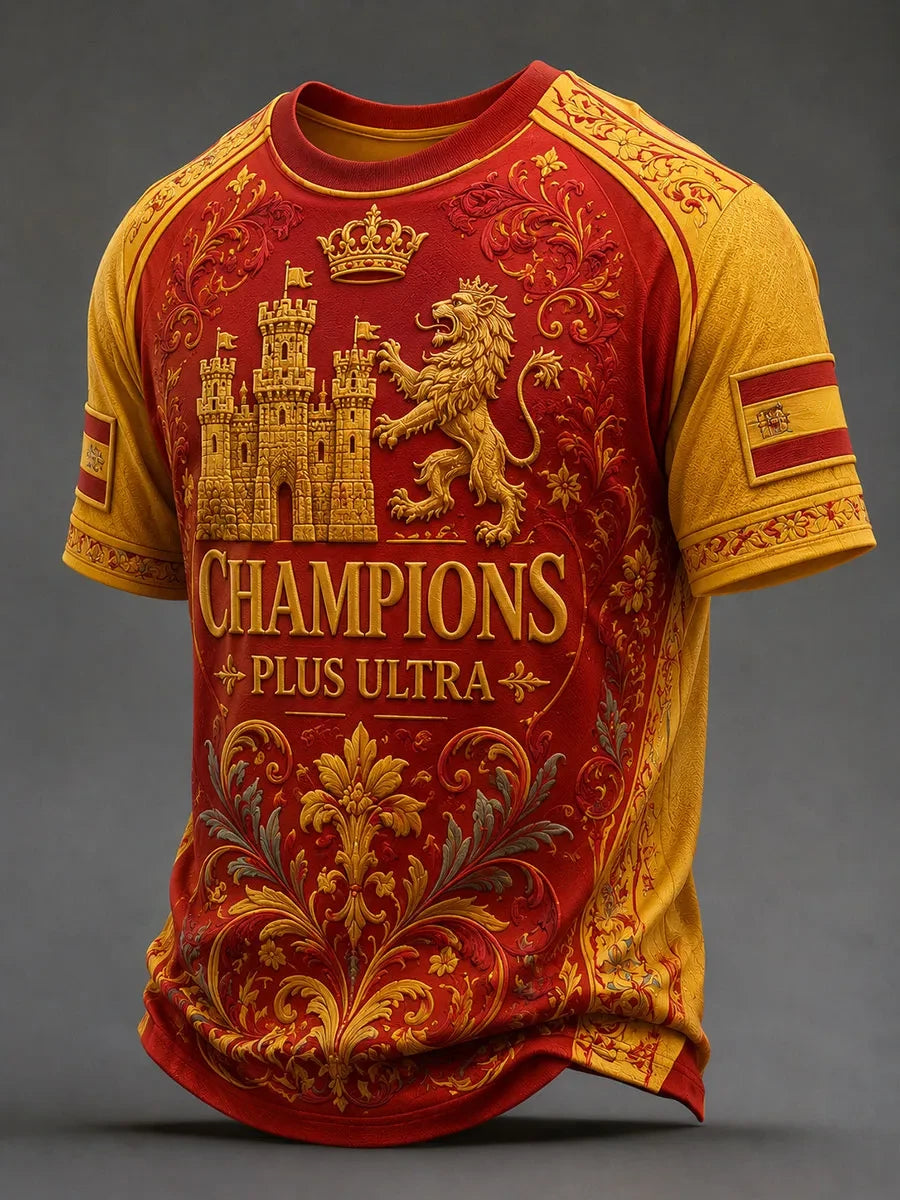 Spain World Cup 2026 Champions Merch Red Spain Football Champions Plus Ultra T-Shirt Fan Apparel - Merchluma
