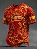 Spain World Cup 2026 Champions Merch Spain Champions FIFA WC 26 T-Shirt Red Football Fan Gear - Merchluma