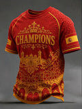Spain World Cup 2026 Champions Merch Spain Football Champions FIFA WC 26 T-Shirt Red Fan Gear - Merchluma