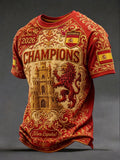 Spain World Cup 2026 Champions Merch Spain Football Champions WC 26 T-Shirt Red Fan Apparel - Merchluma