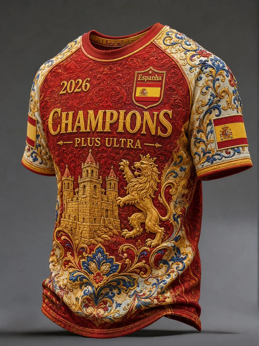 Spain World Cup 2026 Champions Merch Spain Football T-Shirt Fan Gear Game Day Gifts Men - Merchluma