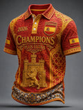 Spain World Cup 2026 Champions Merch Spain Football Champions Polo Shirt Men Football Fan Gear - Merchluma