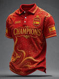 Spain World Cup 2026 Champions Merch Spain Football Game Day Polo Shirt Men Football Fan Apparel - Merchluma