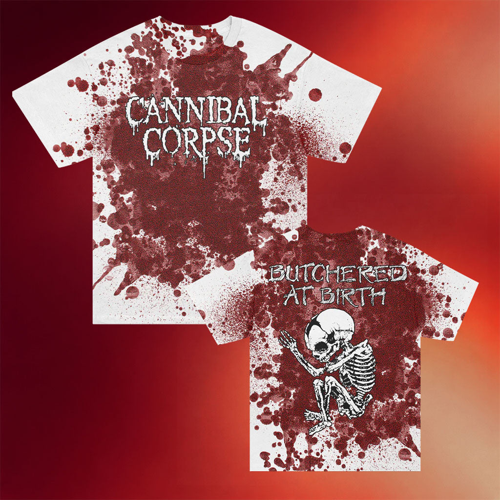 Cannibal Corpse Merch 2026 Butchered Bloody Mess T-Shirt Blood Splatter Shirt Fan Gifts - Merchluma