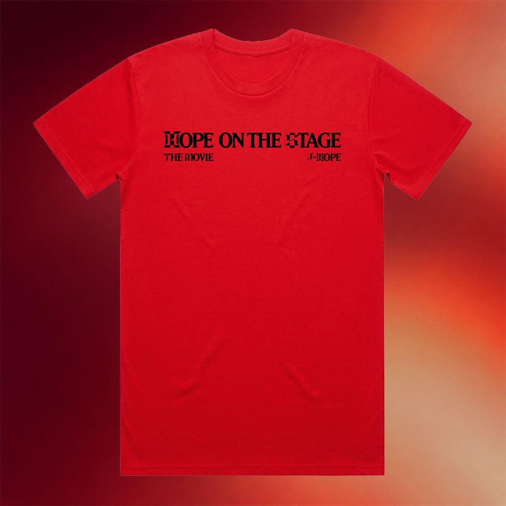 Trafalgar Releasing Merch 2026 Hope On The Stage The Movie T-Shirt J-Hope Tour Merch Red - Merchluma