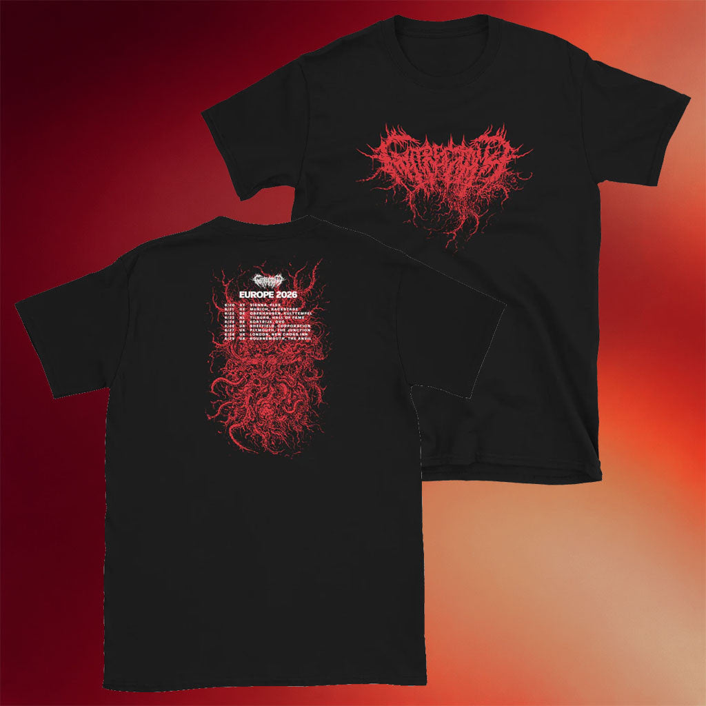 Gutrectomy Merch Europe Tour 2026 T-Shirt Black Best Gifts For Music Lovers - Merchluma