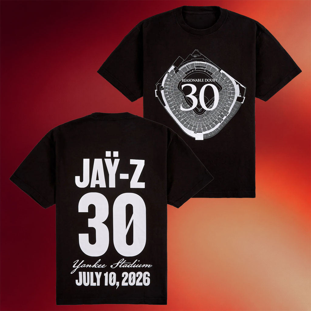Jay-Z30 Merch 2026 Jay-Z 30 Reasonable Doubt T-Shirt Jay Z Merch Yankee Stadium Fan Apparel - Merchluma