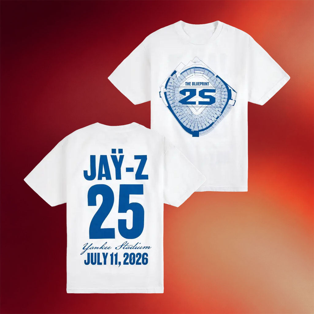Jay-Z30 Merch 2026 Jay-Z 25 T-Shirt Jay Z Merch Yankee Stadium Tour Shirt White Rap Fan Gifts - Merchluma
