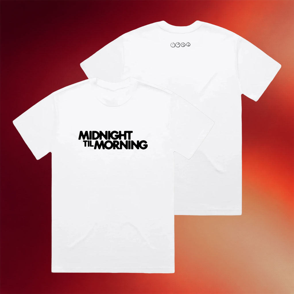 Midnight Til Morning Merch 2026 MTM Logo T-Shirt White Best Gifts For Music Lovers - Merchluma