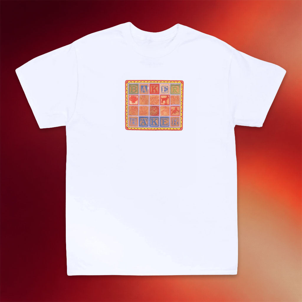 Baker Skateboards Merch 2026 Ephemera T-Shirt White Gift Ideas For Friends - Merchluma
