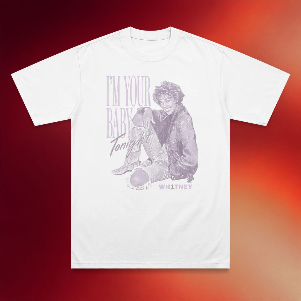 Whitney Houston Merch 2026 WH1TNEY I'm Your Baby Tonight T-Shirt Gift For Sisters - Merchluma