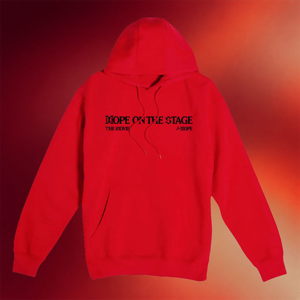 Trafalgar Releasing Merch 2026 Hope On The Stage The Movie Hoodie J-Hope Tour Merch Red - Merchluma