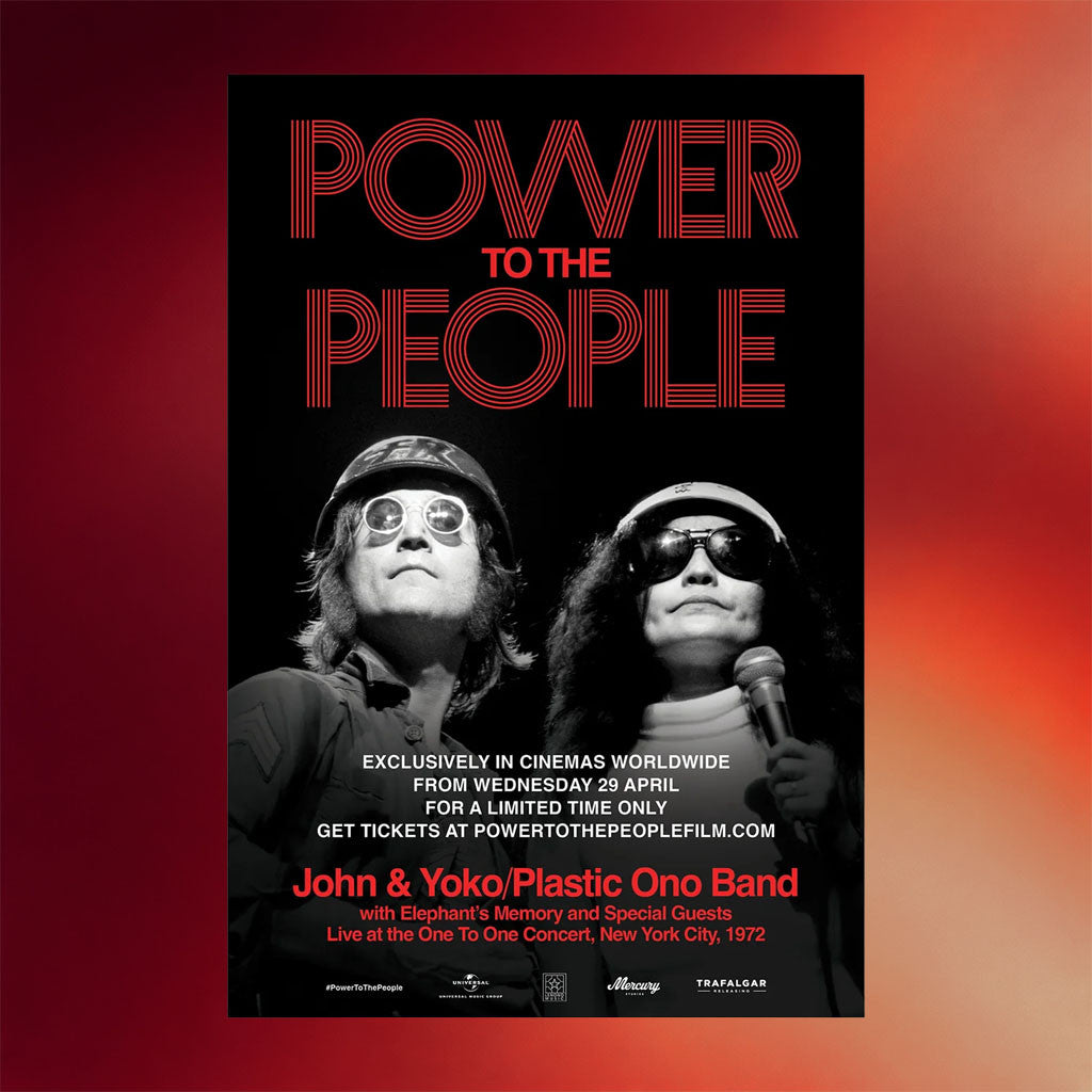 Trafalgar Releasing Merch 2026 Power To The People John & Yoko Live In NYC Film Poster Decor - Merchluma