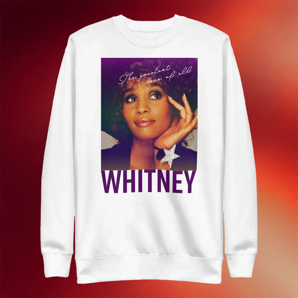 Whitney Houston Merch 2026 Vintage Portrait Sweatshirt Cool Gifts For Music Lovers - Merchluma
