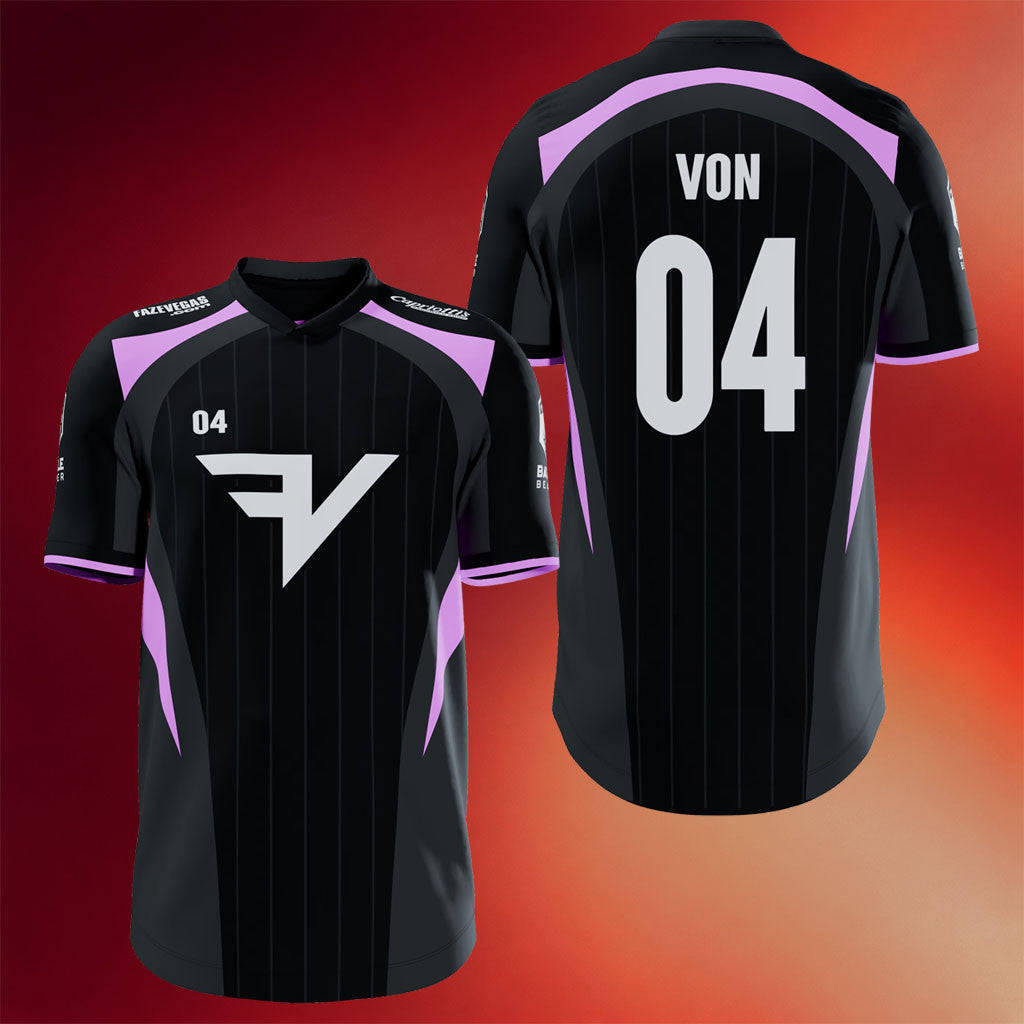 FaZe Vegas Merch 2026 #4 Von Jersey Shirt Esport Gaming Clothing Best Gift For Him - Merchluma