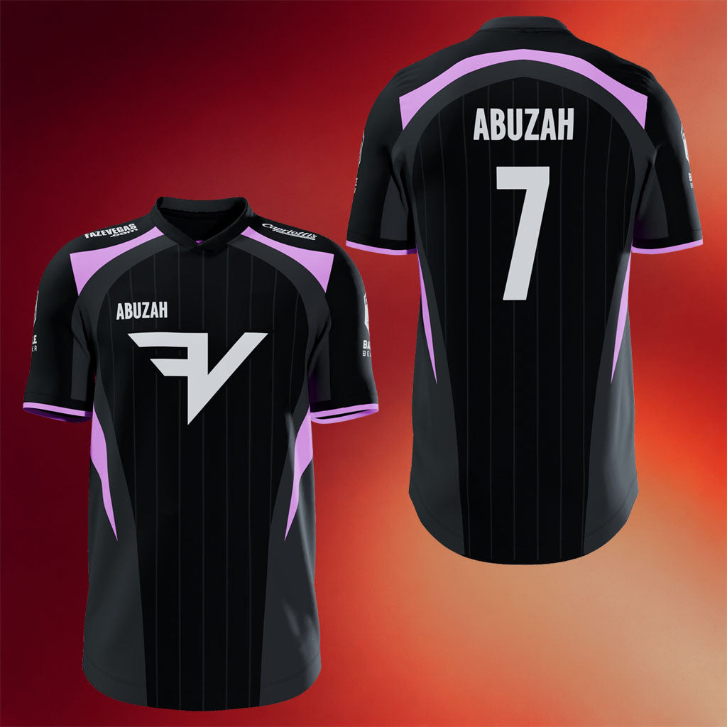 FaZe Vegas Merch 2026 #7 Abuzah Jersey Shirt Esport Gaming Apparel Gift For Brothers - Merchluma