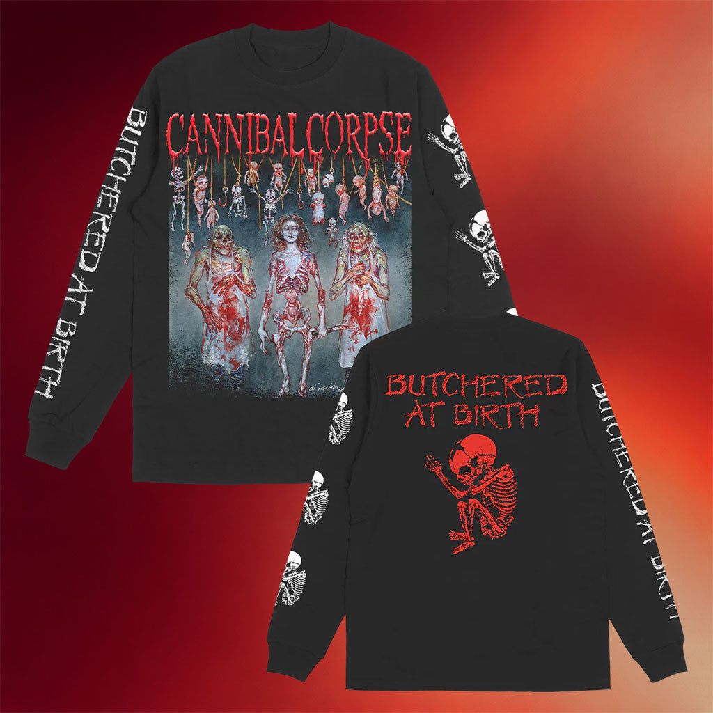 Cannibal Corpse Merch 2026 Butchered At Birth Alternate Cover Long Sleeve Shirt Gift For Fans - Merchluma