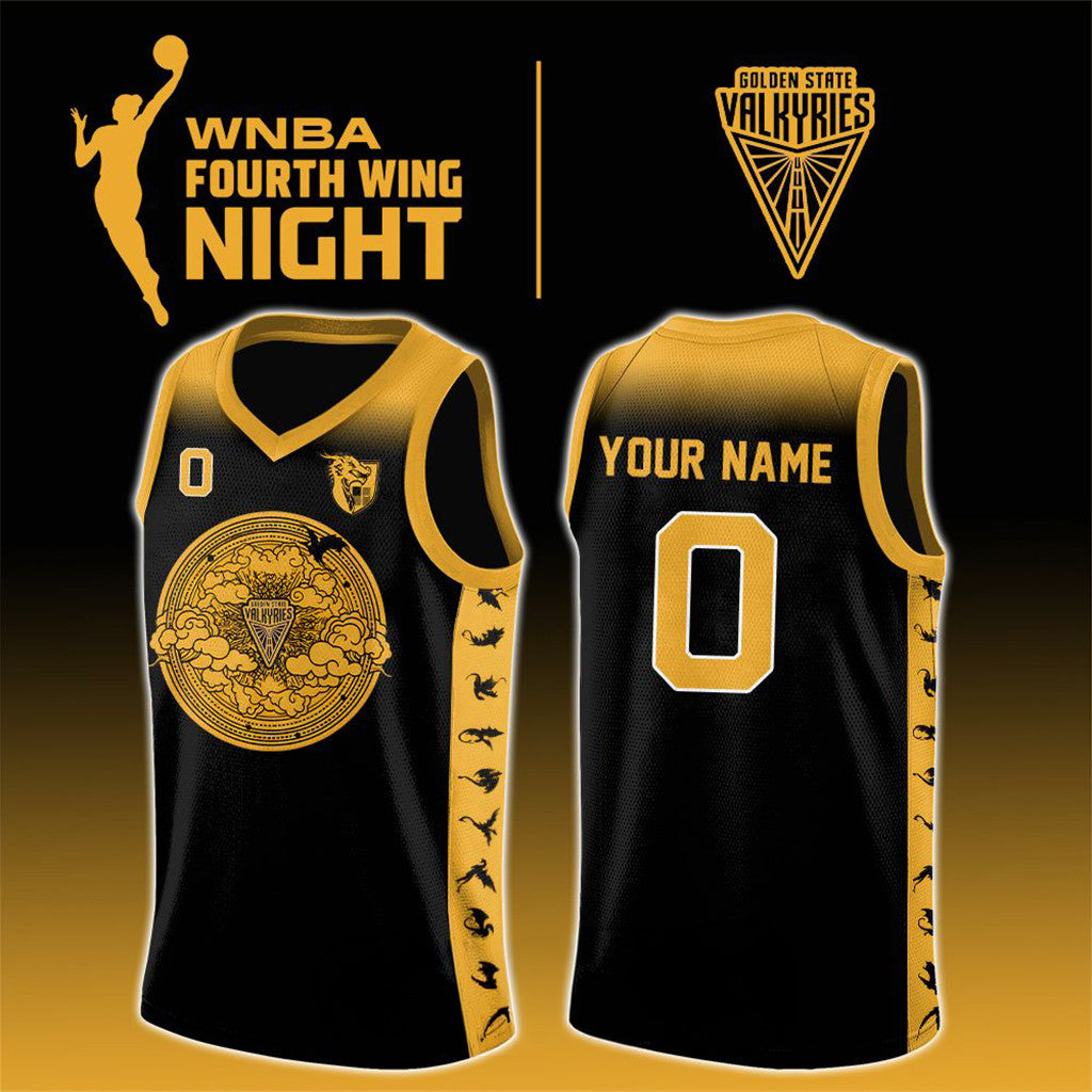Custom Golden State Valkyries WNBA X Fourth Wing Night 2026 Basketball Jersey Valkyries Merch - Merchluma