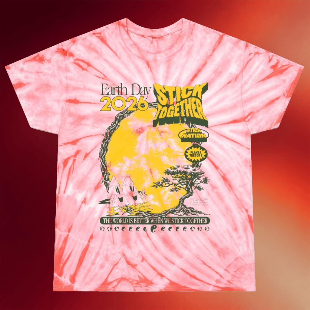 Stick Reviews Merch 2026 Earth Day 2026 Tie Dye T-Shirt Stick Together Shirt Gifts For BFF - Merchluma