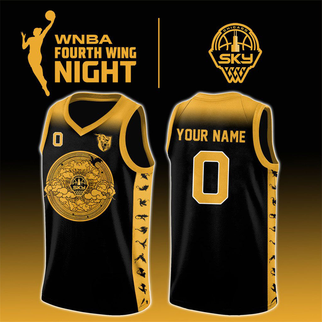 Personalized Chicago Sky WNBA X Fourth Wing Night 2026 Basketball Jersey Chicago Sky Merch - Merchluma