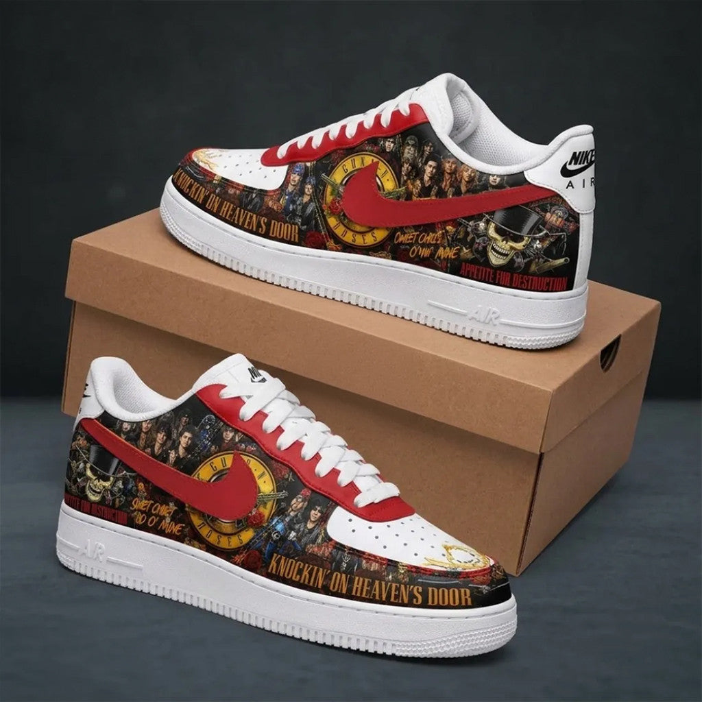 Guns N Roses 2026 Tour Sneakers Knockin On Heaven's Door Shoes GNR Merch Gift For Music Fans - Merchluma