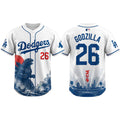 Los Angeles Dodgers Godzilla Minus Zero Night 2026 Baseball Jersey LA Dodgers Merch Fan Gifts - Merchluma