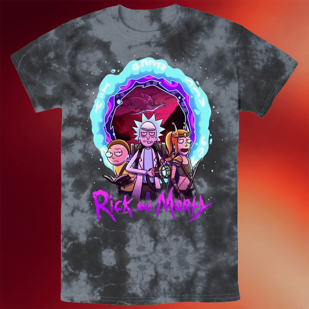 Rick And Morty Merch Rick And Morty Magic Portal Tie Dye T-Shirt Gifts For Dudes - Merchluma