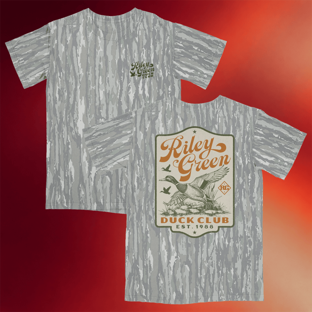 Riley Green Merch 2026 Duck Club Camo T-Shirt Gifts For Country Music Lovers - Merchluma
