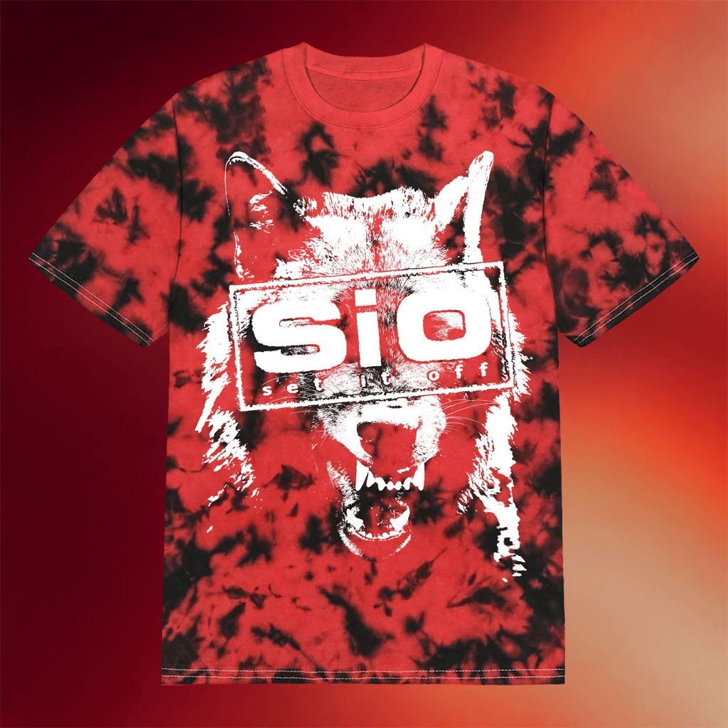 Set It Off Merch 2026 Red Tie Dye Wolf T-Shirt Music Lover Gift Ideas For Him - Merchluma