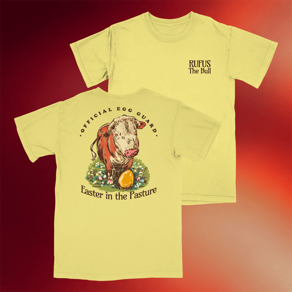 Rufus The Bull Merch 2026 Official Egg Guard Easter T-Shirt Cute Easter Gifts For Her - Merchluma