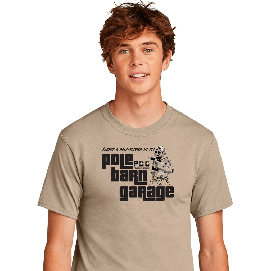 Pole Barn Garage Merch 2026 Shoot A Self Tapper T-Shirt PBG Shirts Present For Boyfriend - Merchluma