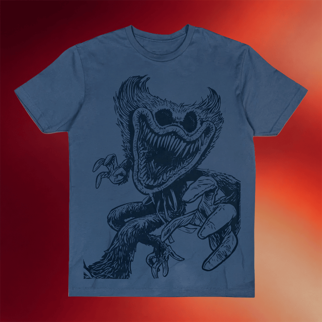 Poppy Playtime Merch Nightmare Huggy Wuggy T-Shirt Good Gifts For Dudes - Merchluma