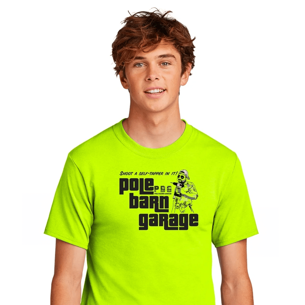 Pole Barn Garage Merch 2026 Shoot A Self Tapper T-Shirt PBG Shirts Gifts For Dudes - Merchluma