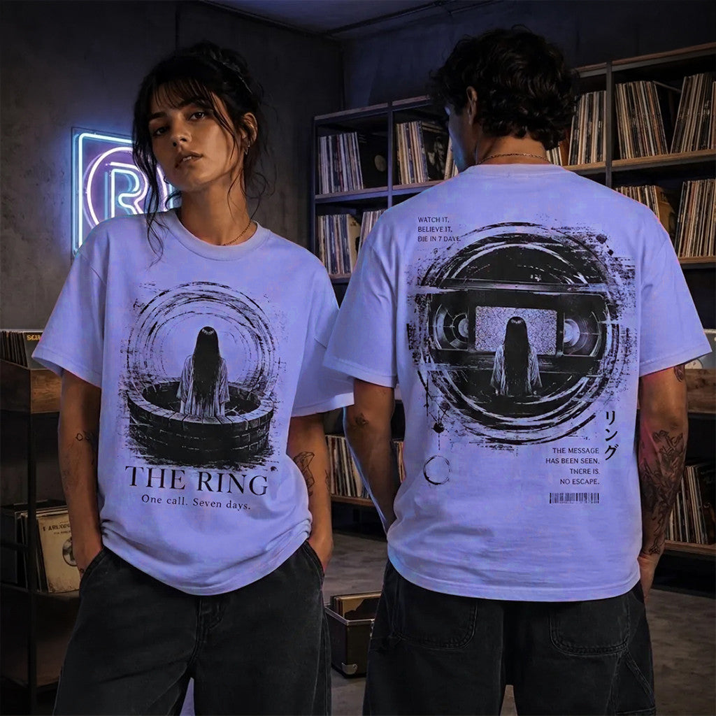 The Ring VHS Tape Horror Movie Halloween T-Shirt One Call Seven Days The Ring Merch Fan Gear - Merchluma