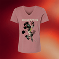 Shinedown Merch 2026 EI8HT Ladies V-Neck T-Shirt Shinedown Shirt Gifts For Rock Lovers - Merchluma