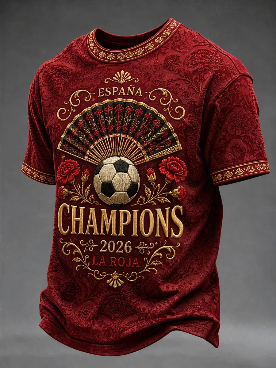 Spain World Cup 2026 Champions Merch Espana Champions 26 La Roja Shirt Football Fan Gifts - Merchluma