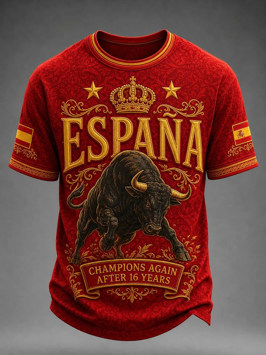 Spain World Cup 2026 Champions Merch Espana Champions Again After 16 Years T-Shirt Winner Gear - Merchluma