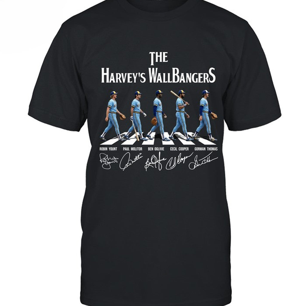 Abbey Road Milwaukee Brewers The Harvey's Wallbangers T-Shirt Brewers Merch Present For Fans - Merchluma
