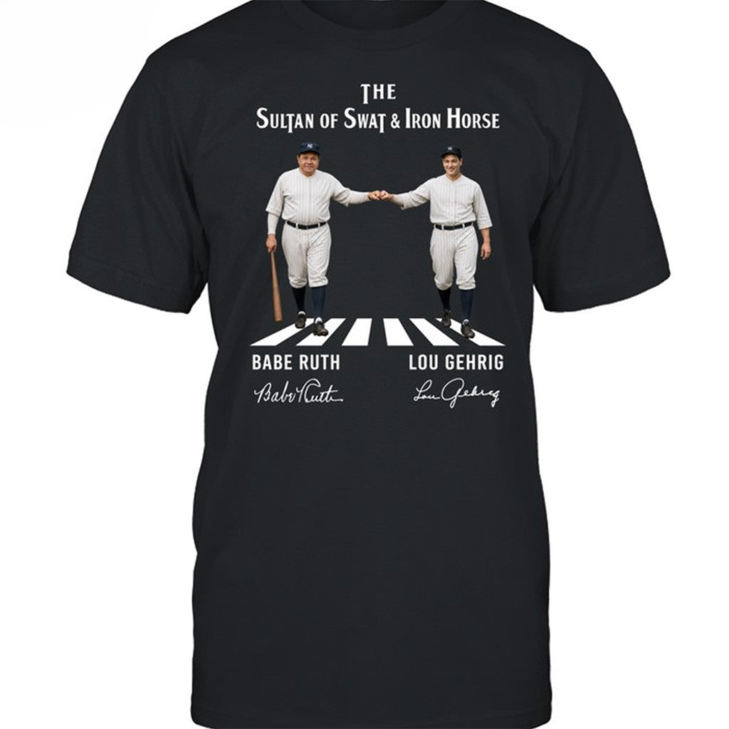 Abbey Road New York Yankees Sultan Of Swat Iron Horse Graphic T-Shirt NY Yankees Merch 2026 - Merchluma
