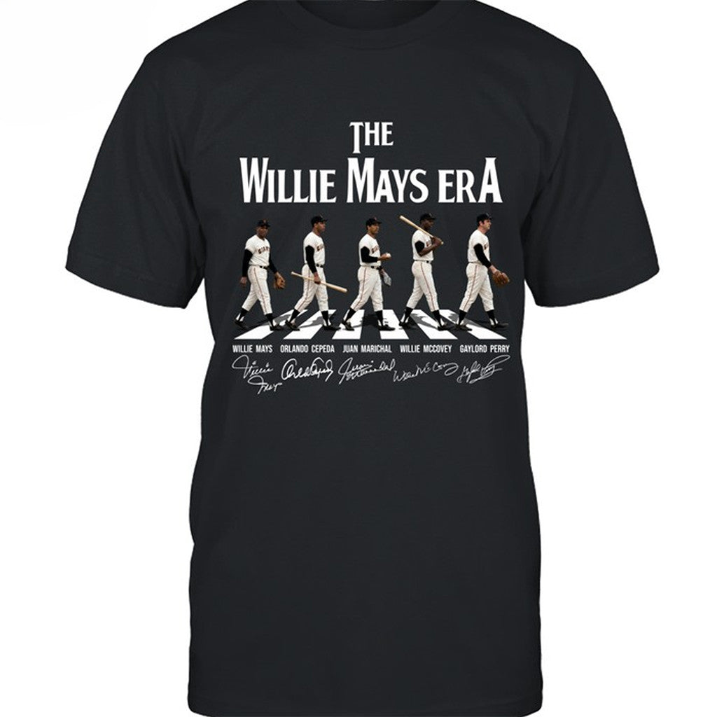 Abbey Road San Francisco Giants Willie Mays Era Graphic T-Shirt Signed SF Giants Merch 2026 - Merchluma
