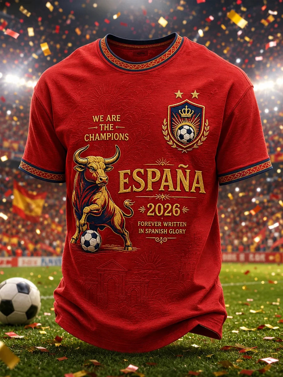Spain World Cup 2026 Champions Merch Forever Written In Spanish Glory T-Shirt Gift For Fans - Merchluma