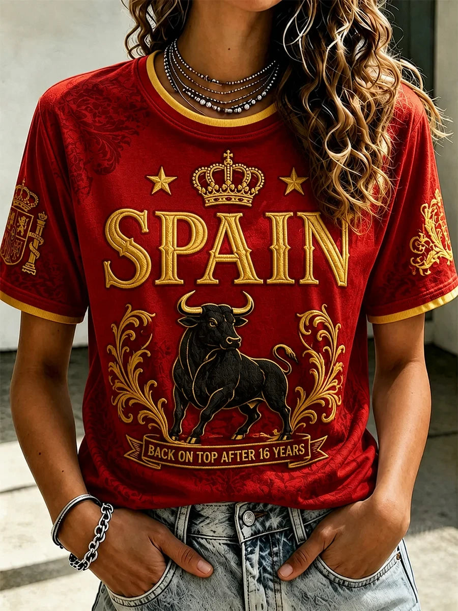 Spain World Cup 2026 Champions Merch Spain Back On Top After 16 Years Shirt 2-Star Winner Merch - Merchluma