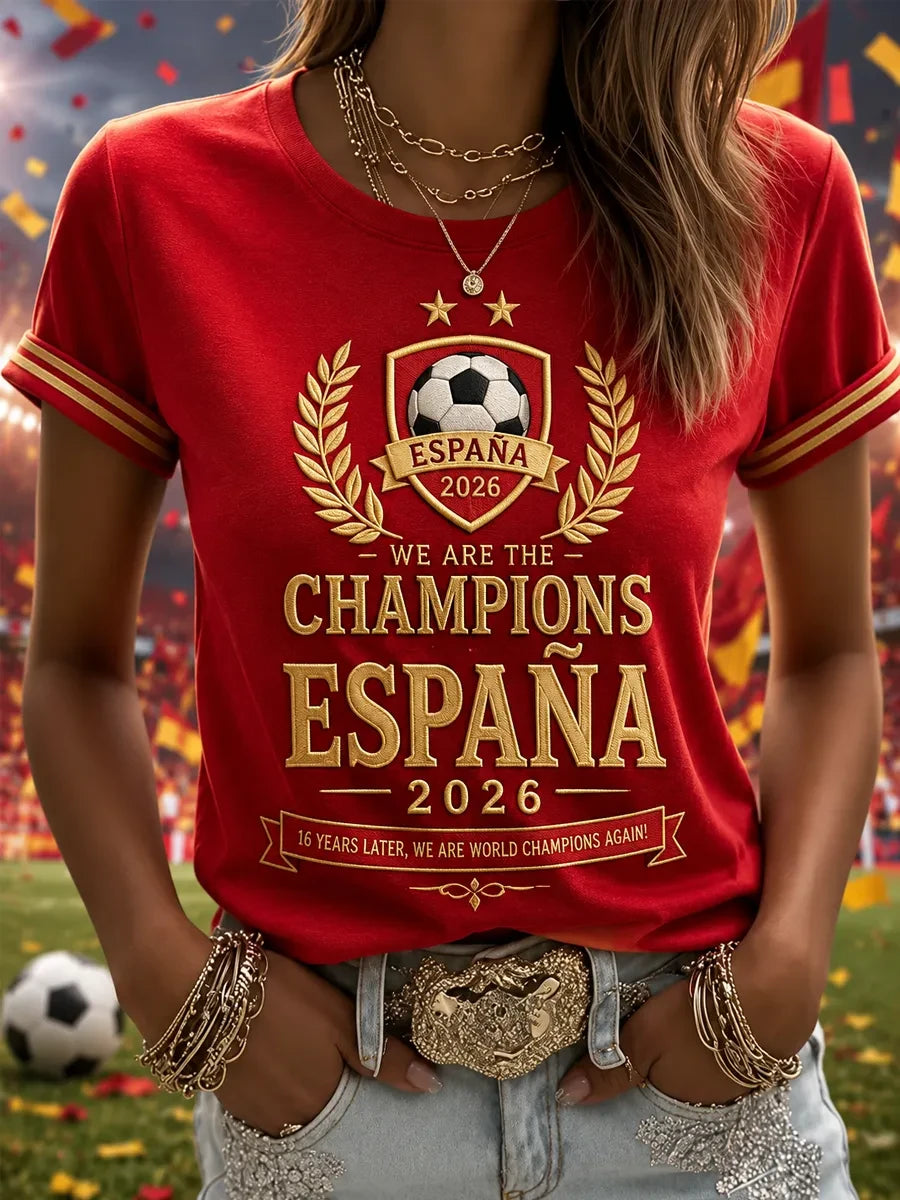 Spain World Cup 2026 Champions Merch We Are Champions Shirt Spain 2-Star FIFA Winners Merch - Merchluma