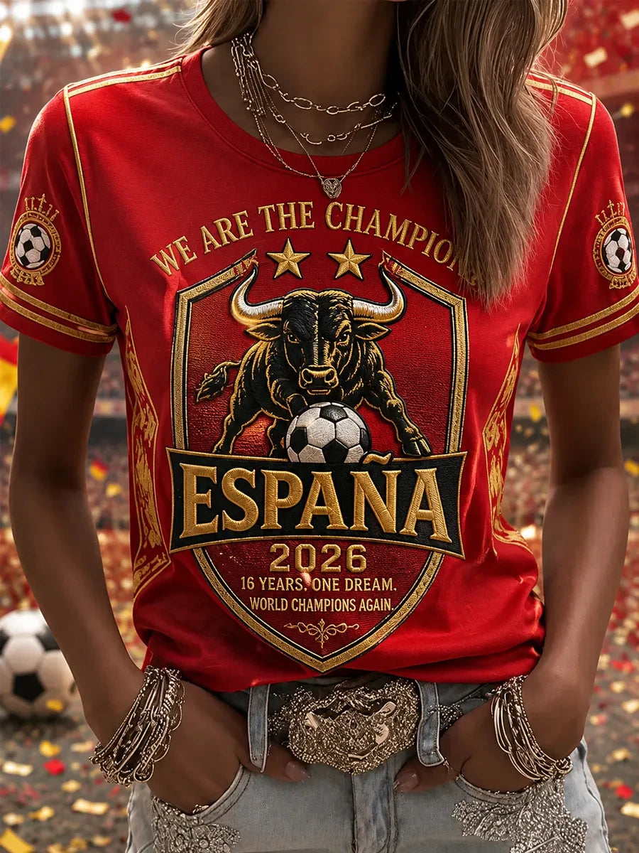 Spain World Cup 2026 Champions Merch We Are Champions Shirt World Champions Again T-Shirt - Merchluma