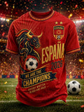 Spain World Cup 2026 Champions Merch We Are The Champions Shirt History Written In Red And Gold - Merchluma