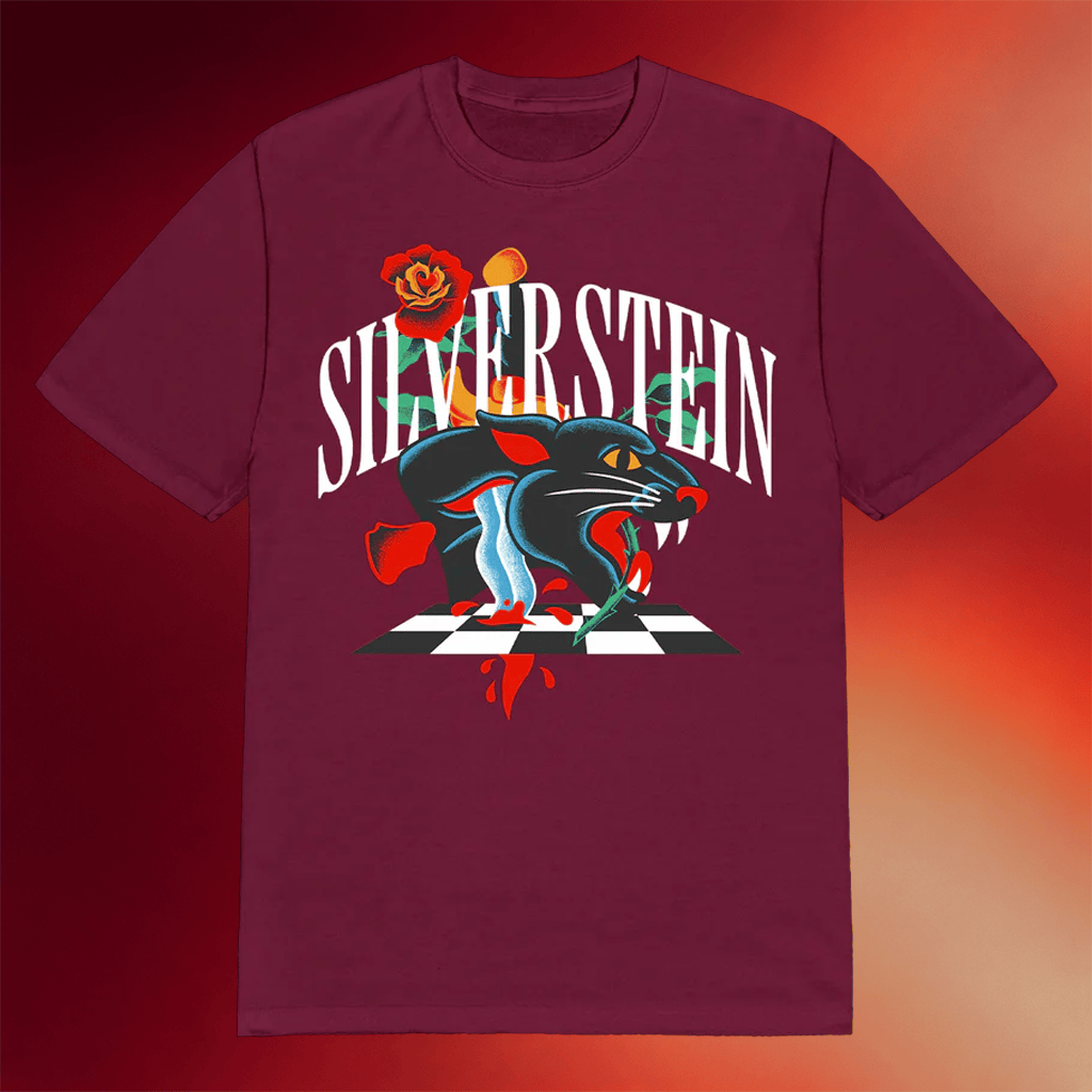 Silverstein Merch Panther Maroon T-Shirt Gifts For Music Fans - Merchluma