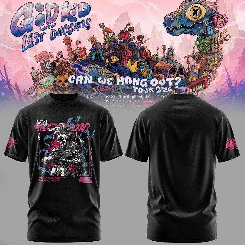 Good Kid X Last Dinosaurs Merch 2026 Can We Hang Out Tour T-Shirt Music Related Gifts For Guys - Merchluma