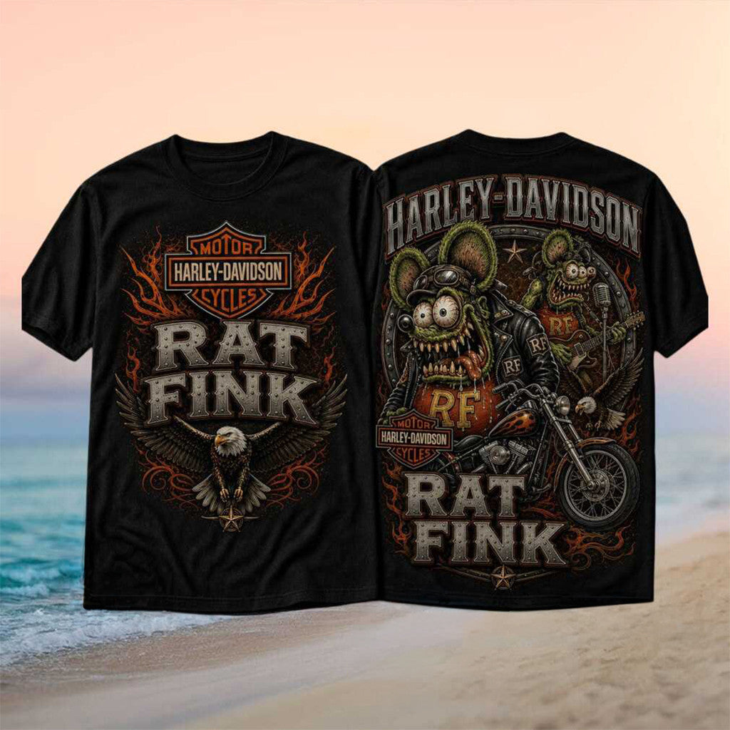 Rat Fink Kustom Kulture 2018 Live Vintage T-Shirt Harley Davidson Shirt Present For Husband - Merchluma