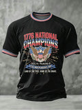 1776 National Champions Patriotic Eagle T-Shirt 1776 Independence Day Merch USA Freedom Gift - Merchluma